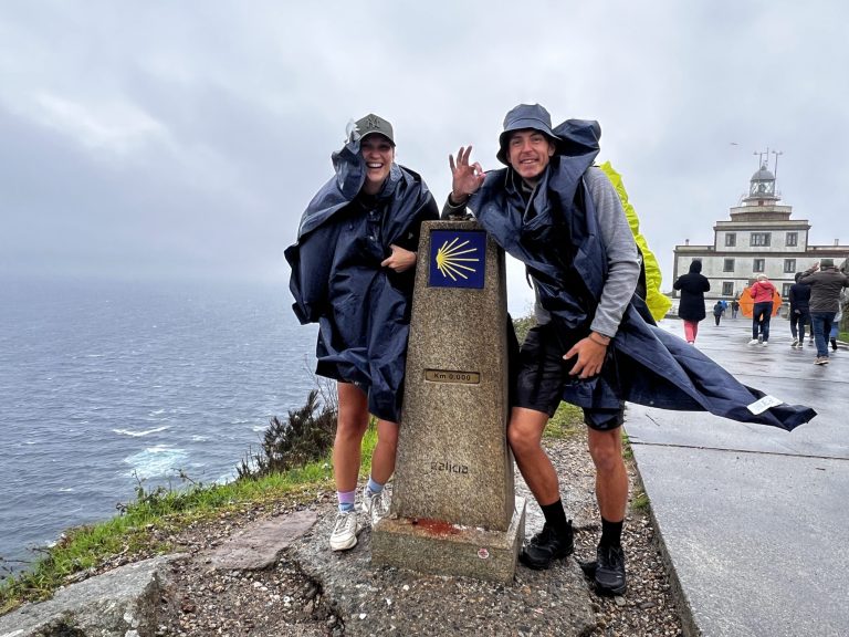 Finisterre - at the end of the world by the zero kilometre marker